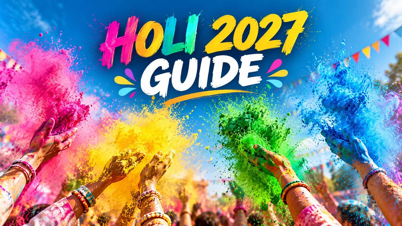 Holi 2027 celebration guide with colorful gulal and festival joy