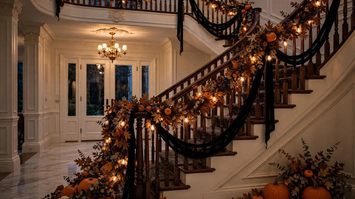 Halloween Staircase Decoration Ideas 2026: Banisters & Steps
