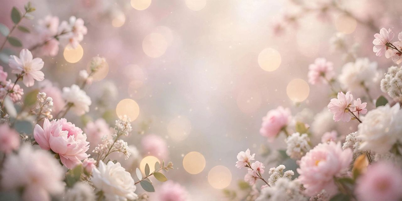Elegant Mother's Day scene with pink roses, a greeting card and soft golden light